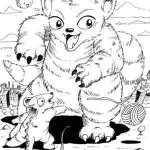 KAIJU KAT comic art tutorial - viewing access